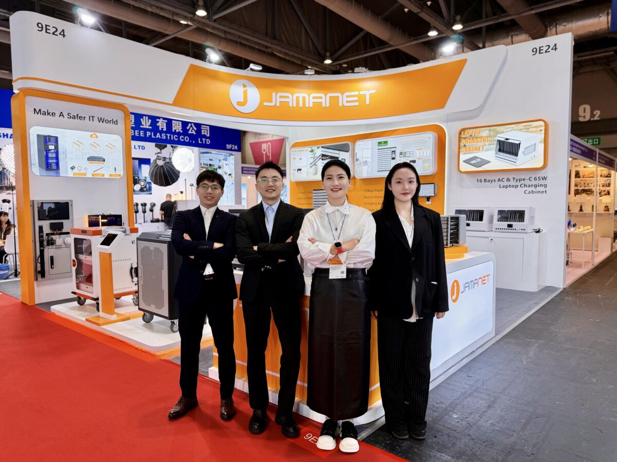 JAMANET Showcases Charging Carts, Lockers, Kiosks and Power Bank Charging Cabinets at the 2026 Global Sources Hong Kong Exhibition 1